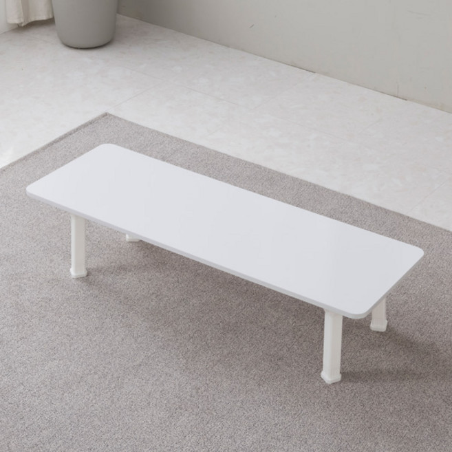 이반가구 접이식 칼라테이블 기본다리 하이그로시 좌식 다용도 책상 공부상 다과상 티테이블 사이드테이블, 1000x400, 화이트(화이트테두리)