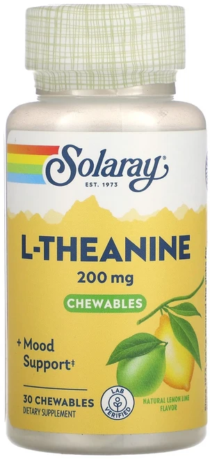 Solaray l-테아닌 천연 레몬-라임 200mg 츄어블 30정, Solarayl-테아닌천연레몬-라임200mg츄어, 1개 - 쿠팡