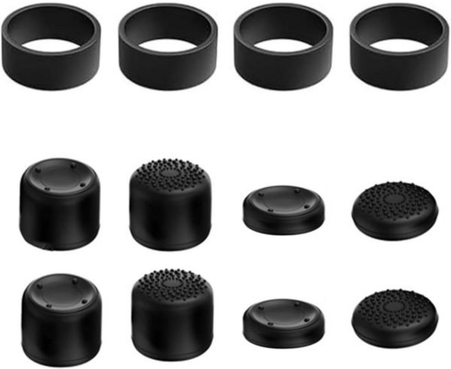 레노버 리전 고 2로그 앨리 X플레이스테이션 포털과 호환되는 엄지 그립 캡 PS5 포털 미드나잇 블랙레전 고 컨트롤러-블랙용 조이스틱 프로텍터 링이 있는 아날로그 스틱 캡, 레노버 리전 고 2로그 앨리 X플레이스테이션 포털과 호