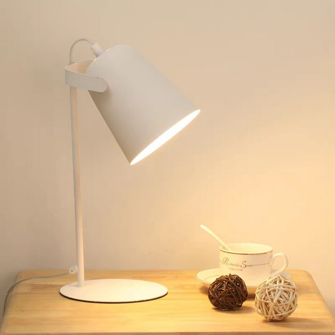 金屬檯燈 可調式燈臂 適用書桌閱讀床頭, 北歐白款檯燈.學生桌燈.台燈.書桌燈.辦公室燈.房間燈.客廳燈.