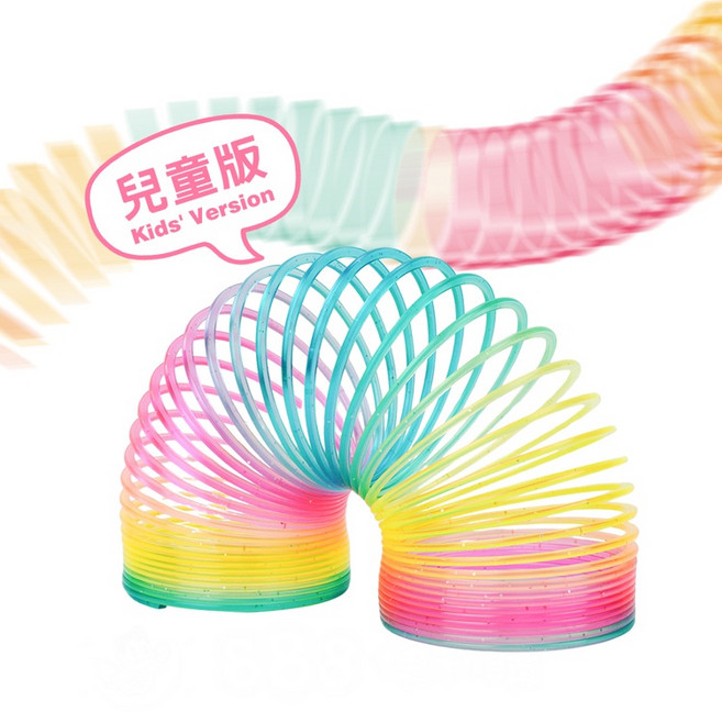 啟星競技 兒童競技彩虹彈簧圈 (可做花式表演), 1個, 現代閃亮色, 現代閃亮色