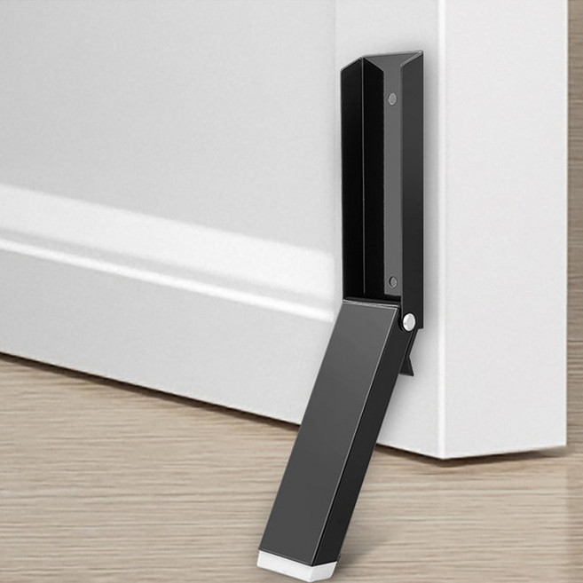 하요마요 무타공 인테리어 원터치 방문 현관문 자석 도어스토퍼 블랙, 1개