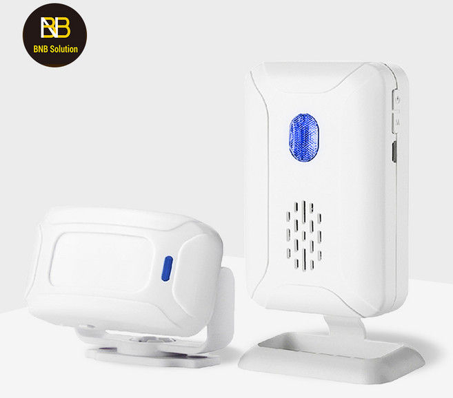 비엔비 가게 출입문 동작 감지 무선 센서벨 매장 손님 알림벨 도어벨 현관 초인종 차임벨 경보기, 센서벨 세트(송/수신기) 건전지 미포함, 1개