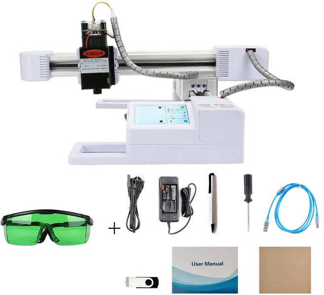 아이딜레이저 소형 레이저각인기 마킹기 나무 가죽 비금속 각인 STE-1 7W, 1개