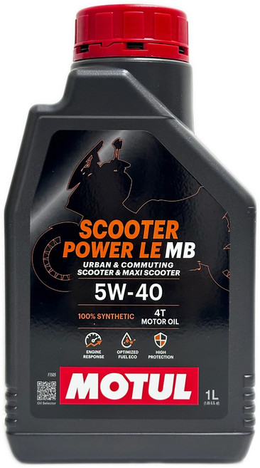MOTUL 魔特 SCOOTER POWER LE 全合成油 5W-40 4T MB, 1瓶, 1L