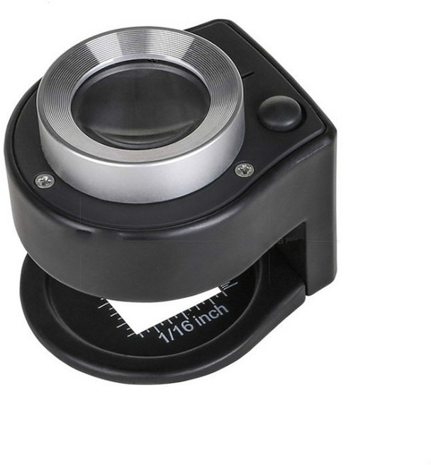 10배율 LED 램프 루페 데스크 탁상형 확대경, 1개, 블랙