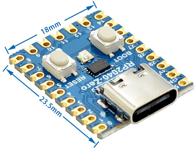 Raspberry Pi 마이크로 컨트롤러 PICO 개발 보드 모듈 듀얼 코어 Cortex M0+ 프로세서 2MB 플래시용 RP2040, [01] 주황색, 1개