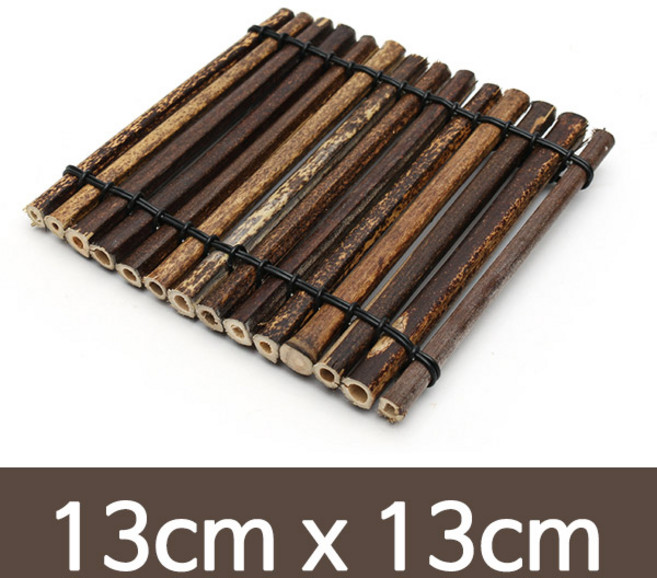 신우대 통대나무 정사각받침 대 (대나무 접시 인테리어 장식 소품, 대형13x13cm, 1개