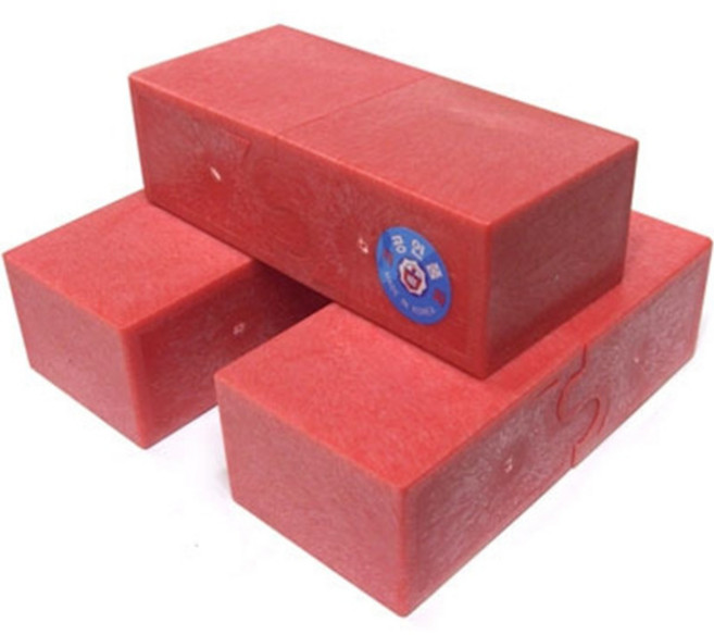 무스포 조립식벽돌 상급적색 (G-64R) 조립식 벽돌 격파용 재조립 시범 태권도 격파 시범용, 1개