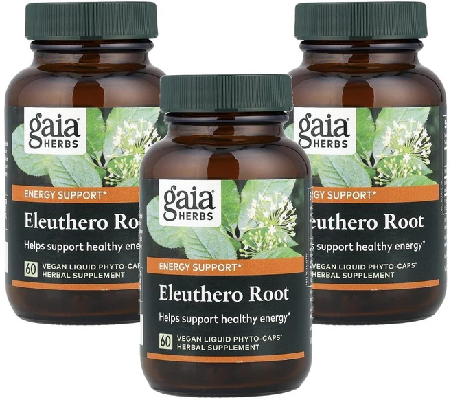 가이아 허브 가시오갈피 뿌리 277mg 캡슐, 3개, 60정 - 쿠팡