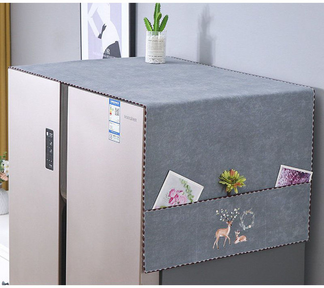 용태원 전자레인지 세탁기 냉장고 더스트 커버 더블 냉장고용 202503041371, 사진색 01