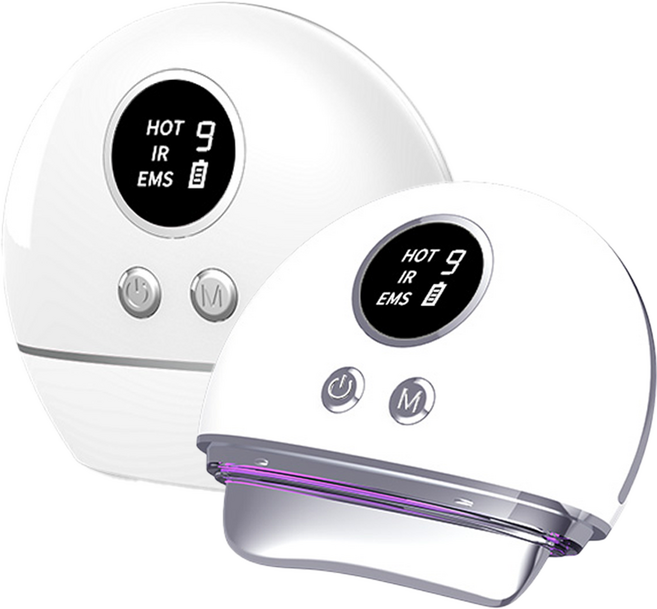 이매직 갈바닉 피부마사지기 괄사 마사지기 9단계조절 4가지LED 얼굴&바디마사지, 화이트