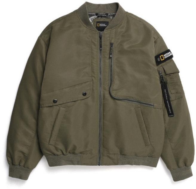 내셔널지오그래픽 N224UDW960 유틸리티 포켓 덕 다운 항공 점퍼 KHAKI GREEN