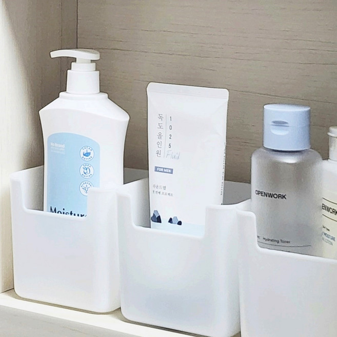 리빙코코 국내생산 냉장고 욕실 정리함 트레이, 10개, 화이트