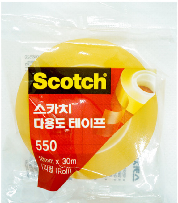 스카치 다용도 테이프 550 리필 18mm x 30m, 6개