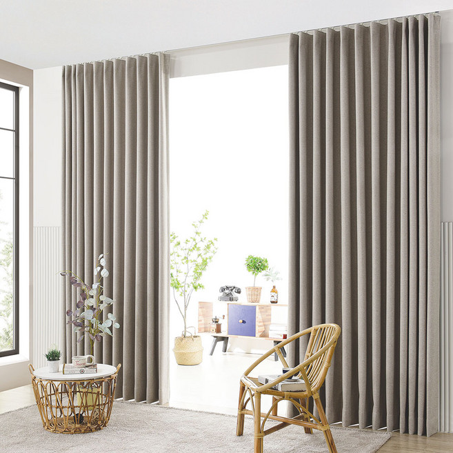 스마일데코 도톰한 사계절 100프로 암막 형상기억 방한방풍 열차단 거실 안방커튼