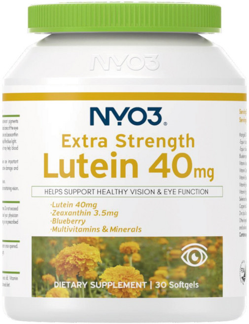 NYO3 엑스트라 스트랭스 루테인 40mg 소프트 젤, 1개, 30정