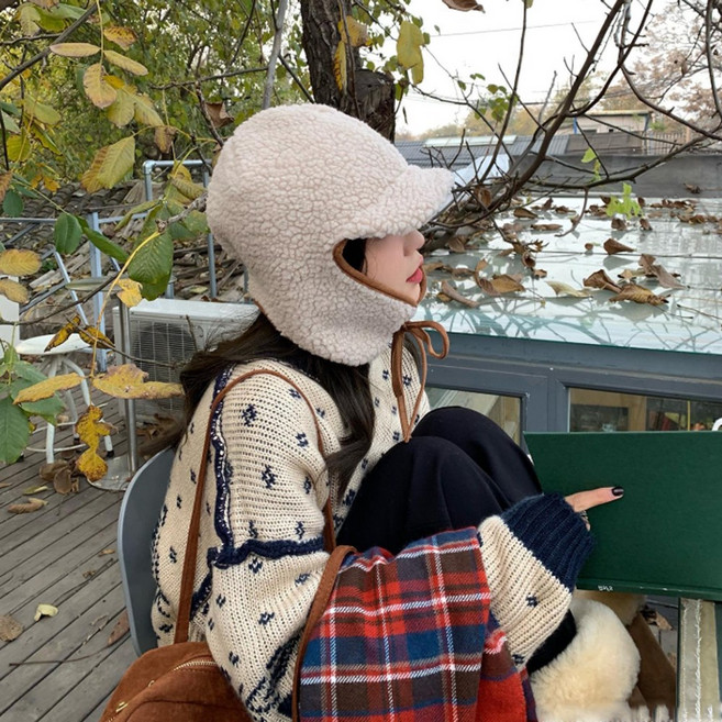 뽀글이 방한 군밤모자 겨울 모자 귀달이