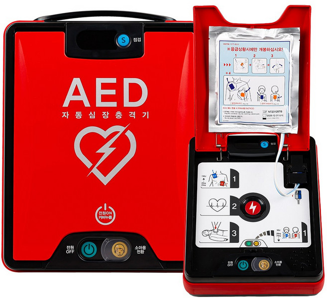 심장제세동기 AED 나눔테크 자동제세동기 NT381R 자동심장충격기 안전용품 6개국어, 1세트