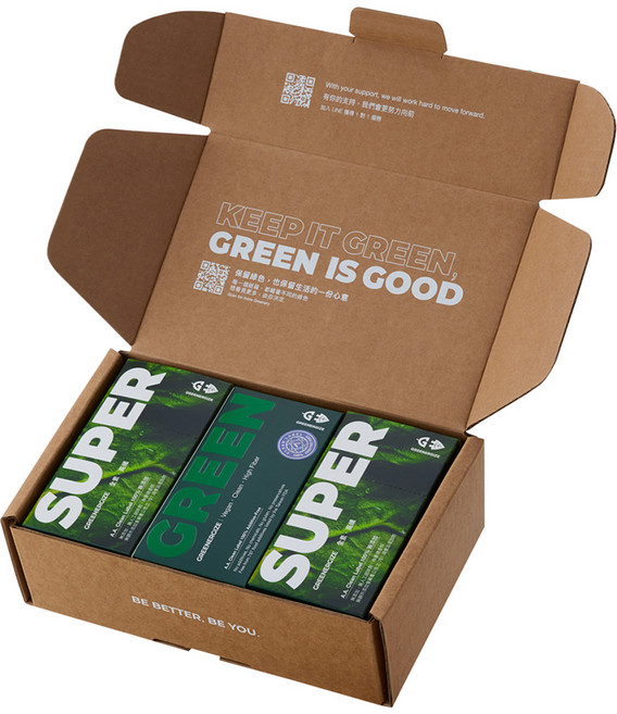 GREENERGIZE SUPER GREEN 營養補充食品 全素高纖 每日所需營養 方便攜帶, 10g, 1個