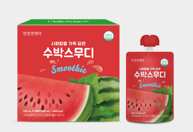 천호엔케어 시원함을 담은 수박스무디, 1L, 1개