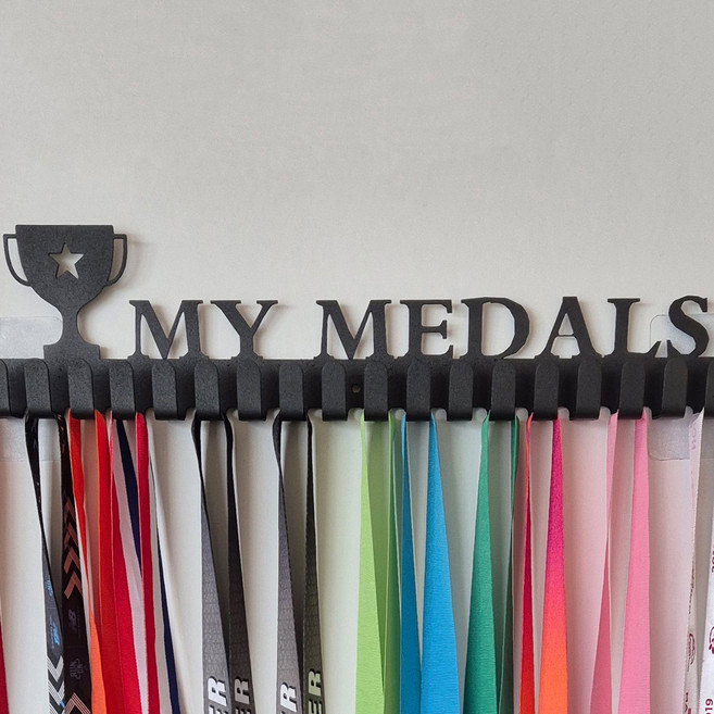 이방가치 러닝 마라톤 메달 거치대 걸이, 1개, 마이 메달