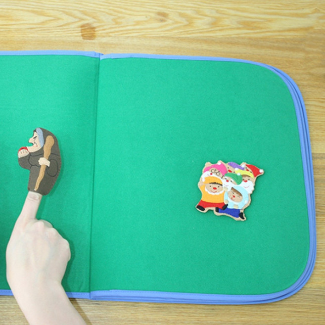 융판 극놀이판 8페이지 손가락 인형 동화책 헝겊책