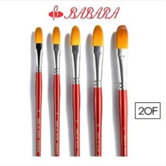 바바라 20F 유화붓 아크릴붓 인조모 필버트붓 낱개 / 옵션선택, 8호