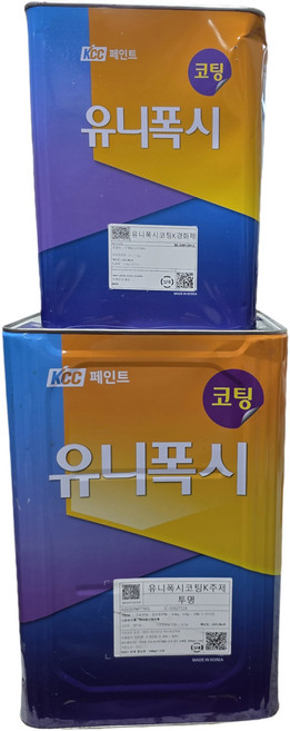 KCC 유니폭시 상도K코팅 투명 바닥재 주차장 물류센터 사무실 창고 방진 분진페인트, (하도투명), 4kg, 1개