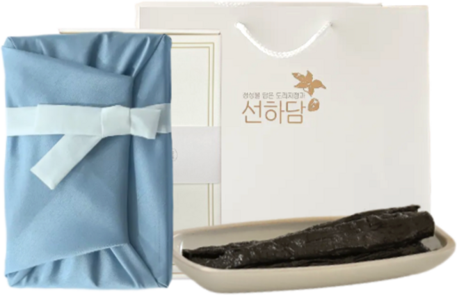 선하담 도라지정과 보자기포장 쇼핑백 포함 추석 선물세트 1상자, 1개, 500g