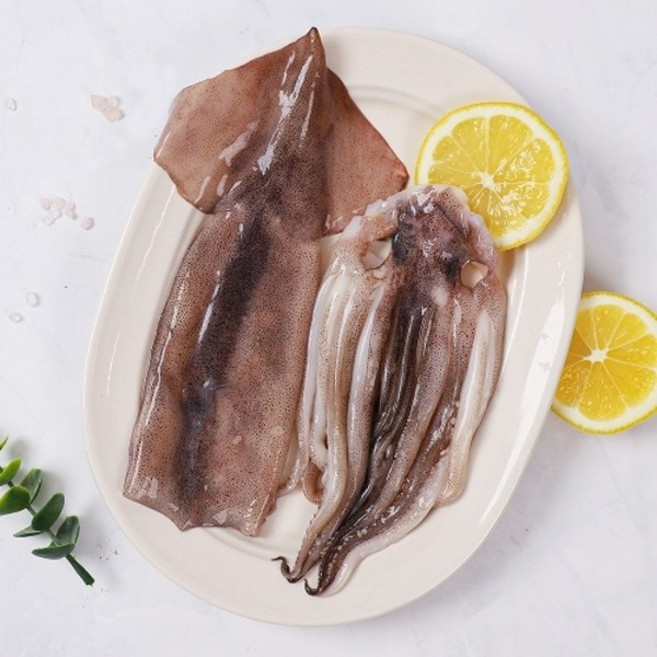 기타 [강영수산]자연산 손질오징어 통오징어 2미(350g) x 5팩 (10마리), [강영수]자연 손질오징어 통오징어 2미(350g) x, 1박스, 350g