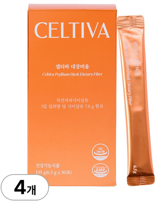 셀티바 대장비움 차전자피 식이섬유 (30포), 4박스