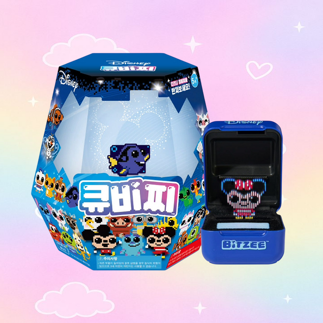 에스엠지홀딩스 디즈니 큐비찌 3D 다마고치, 1개, 블루