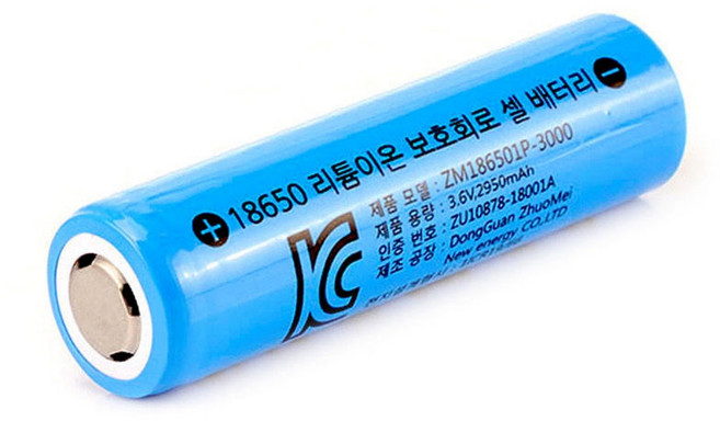 18650 배터리 3.6V 3350mAh 일반형 3C급 고방전 배터리, 1개, ZM186501P-3350