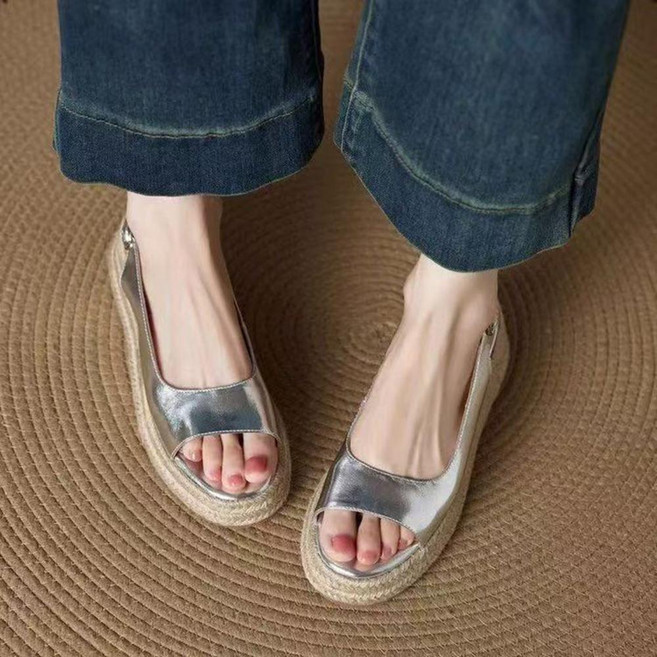 9위 - 여름 여성 웨지 샌들 통굽 캐주얼 시크 힐5CM