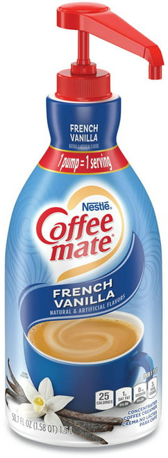 네슬레 커피메이트 커피 컨센트레이티드 크리머 펌프 프렌치 바닐라 글루텐 프리, 1개, 1.5L, 1개, 1개