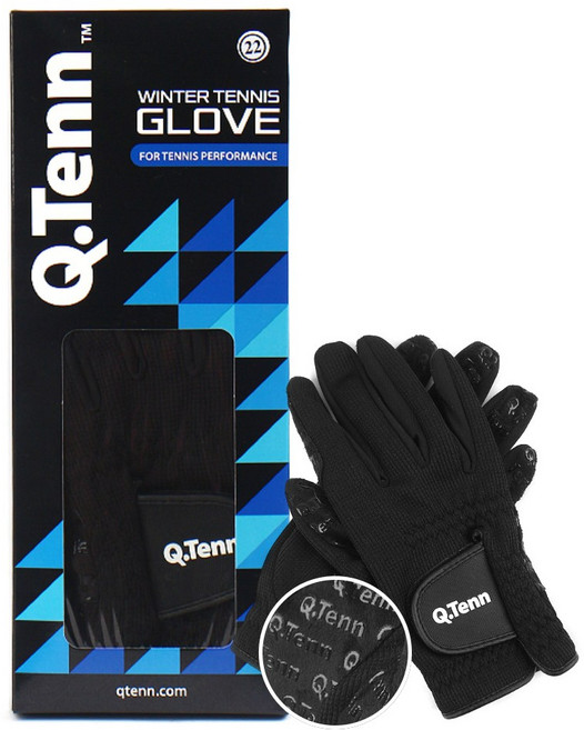 큐텐 겨울용 테니스장갑 (블랙) 동대문 매장발송, 1개