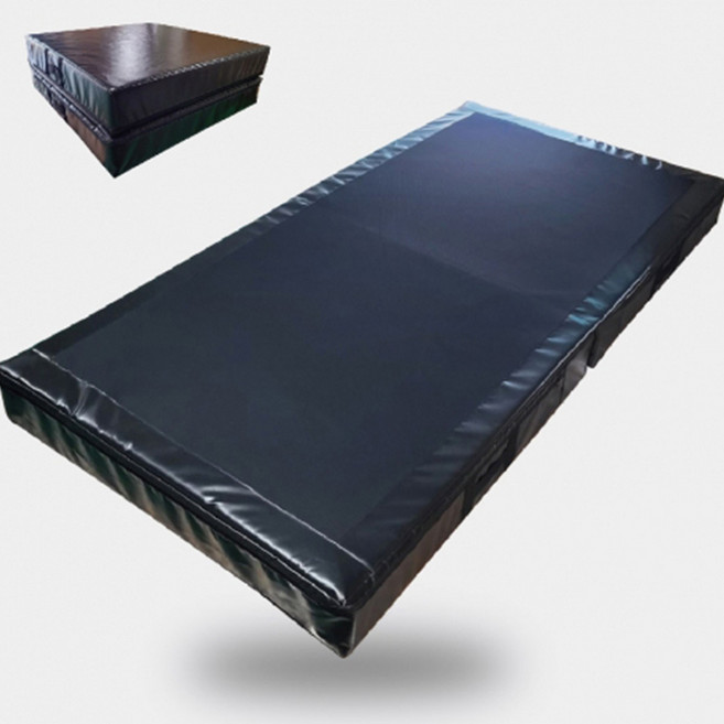 무스포 착지매트 매쉬 2단접이 120x240x30cm 검정, 1개, 단일