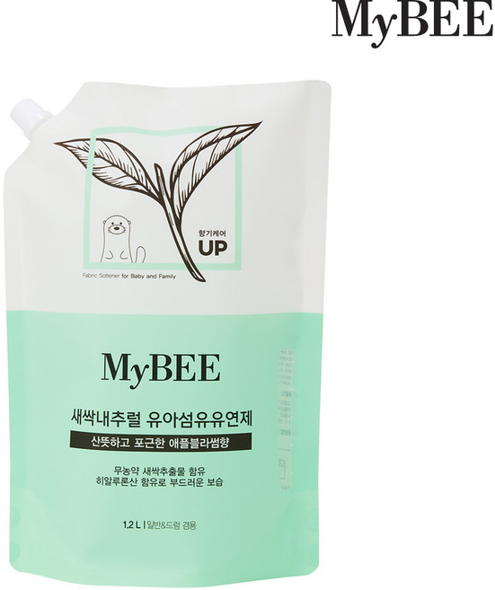 마이비 유아용 새싹 내추럴 섬유유연제 애플블라썸향 리필, 1.2L, 1개