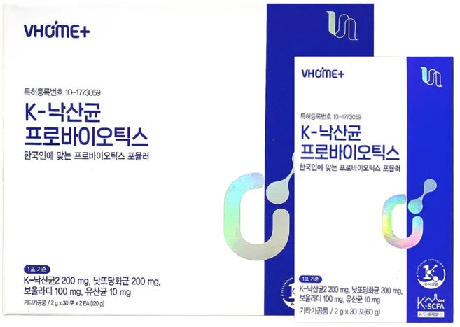 비타민하우스 K낙산균 프로바이오틱스 30포 2개 60일분, 60g - 쿠팡