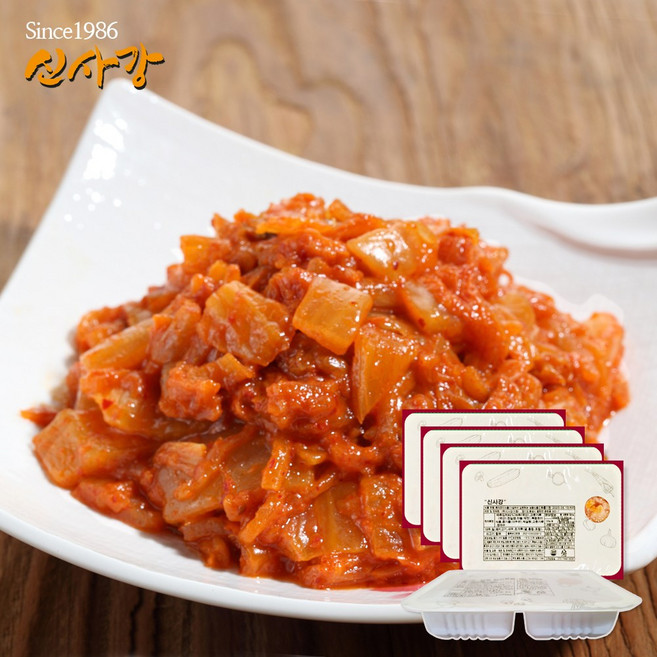 수원맛집 신사강 15가지 김치 만능 간편조리 만능김볶_200g 김치볶음 가정식 간편 저녁메뉴 혼밥 캠핑음식, 4개, 200g