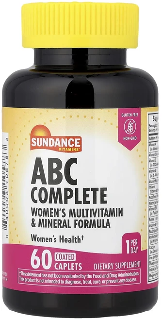 정말좋습니다 Sundance Vitamins BC Complete 여성용 종합비타민 및 미네랄 포뮬라 코팅 정제 60정 빠르게배송해드릴게요, 1개 - 쿠팡