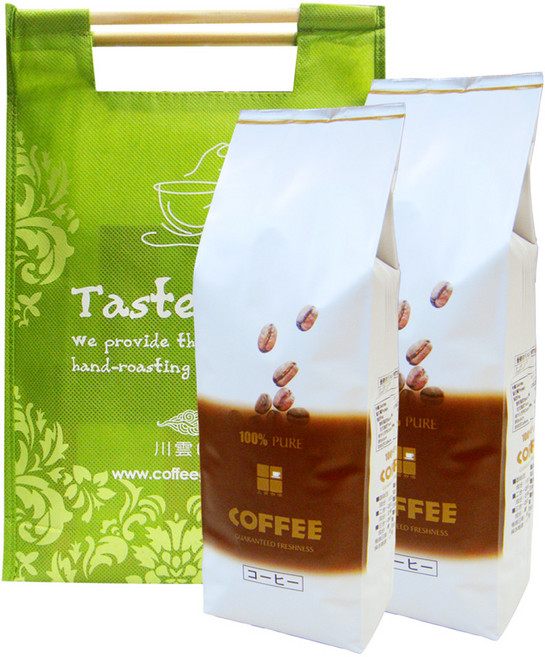 上田 藍山咖啡 曼特寧咖啡 附提袋, 450g, 2個, 全豆咖啡（未研磨）