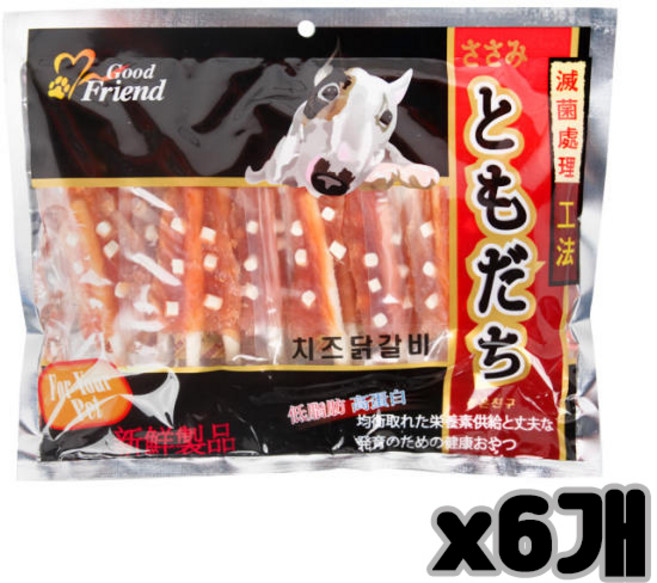 굿프랜드 도모다찌 치즈닭갈비, 닭가슴살 + 우피 + 치즈 혼합맛, 6개, 380g