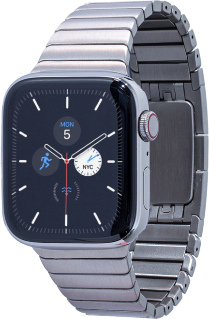 비브 애플워치 링크 브레이슬릿 메탈 스트랩, 블랙, M Size(44/45/46/49mm), 1개