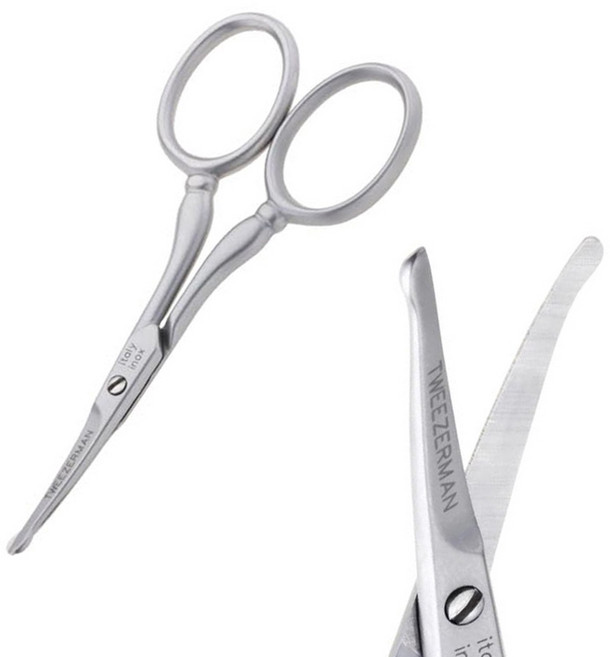 트위저맨 둥근날 코털가위 코털 정리 눈썹가위, 1개, 스텐