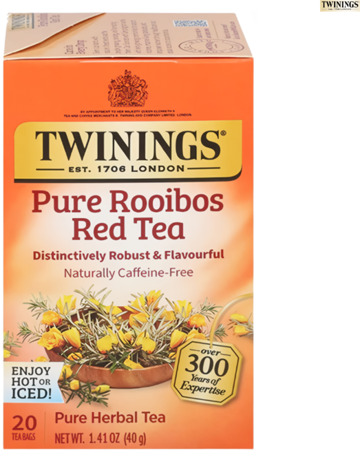 트와이닝 순수 허브차 순수 루이보스 홍차 티백 카페인 무함유, 40g, 20개입, 1개