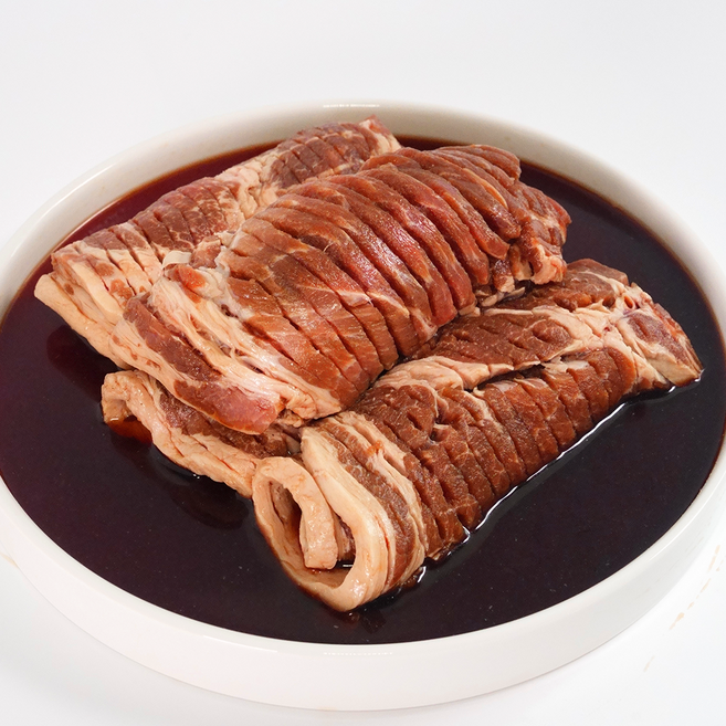 칼집 양념 돼지왕구이 돼지갈비맛 왕목살구이, 2kg, 1개