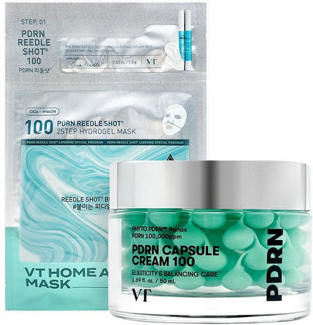 VT 피디알엔 PDRN 캡슐크림 100 50ml+VT 피디알엔 리들샷100 2스텝 마스크, 1개, 50ml