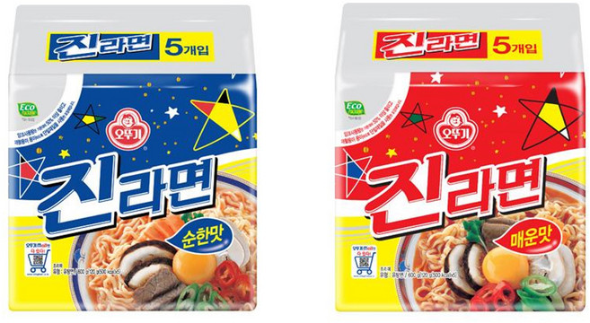 오뚜기 진라면 순한맛 20개 + 오뚜기 진라면 매운맛 20개, 1개